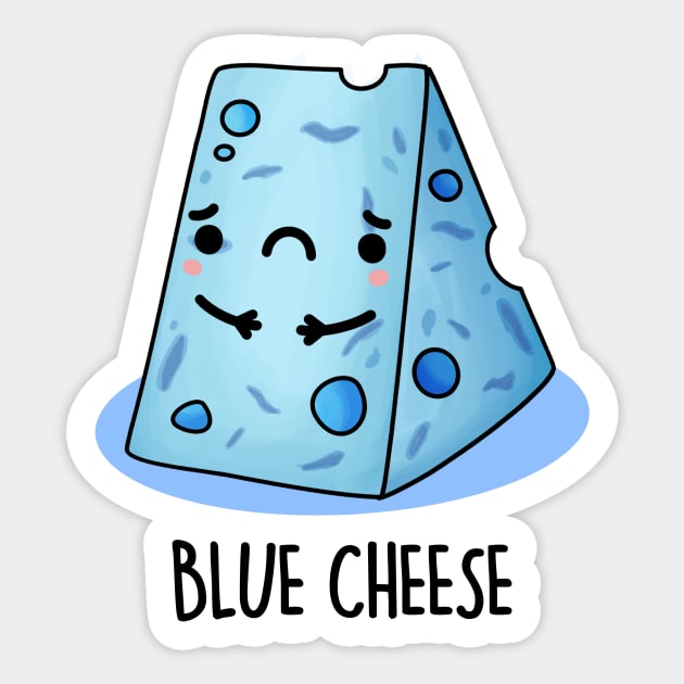 Blue Cheese Food Pun Sticker by punnybone